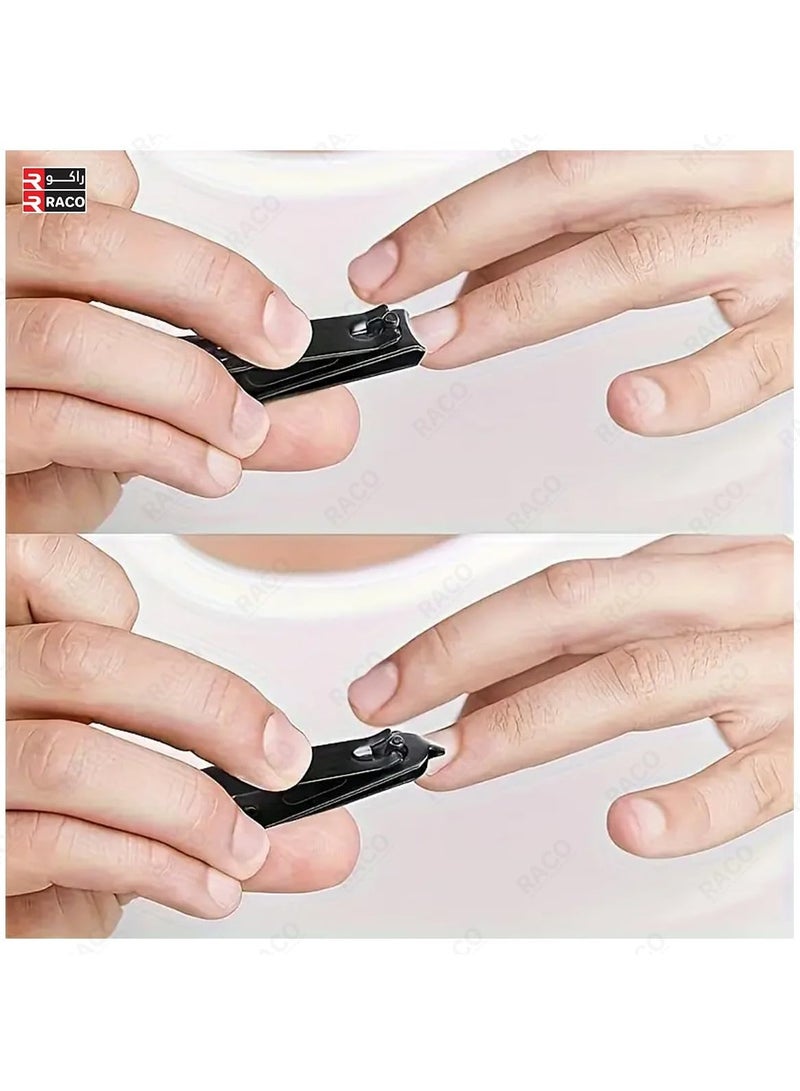 RACO RACO Manicure Set Pedicure Kit Professional 10 Pcs Nail Clipper for Men & Women Stainless Steel Sharp Cutter Grooming Tool Kit with Portable Travel Case Black - Image 3