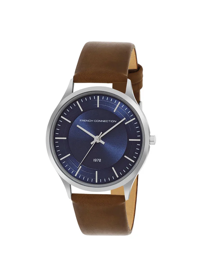 French Connection 42mm Men's Quartz Watch with Blue Dial