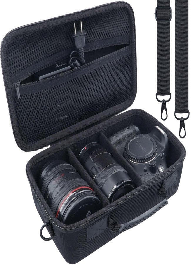خانكة حقيبة كاميرا خانكا لكاميرا كانون EOS Rebel T7/T100/T6/R50/R100/R5/R7/R8/R6 Mark II/SL3 DSLR، حقيبة سفر واقية لحمل كاميرا كانون EOS Rebel وعدسة 18-55 مم/18-45 مم (الحقيبة فقط) - Image 2
