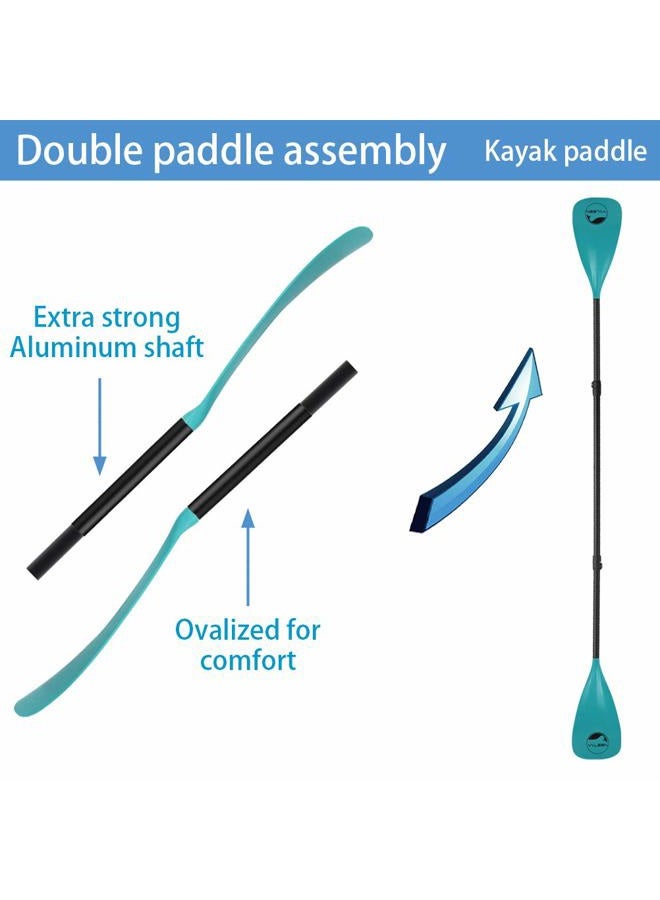 YVLEEN SUP Paddle Board Paddle，Stand up Paddleboard Paddles Adjustable Aluminum 4-Piece Floating Kayak Paddle，Convertible Paddle - Image 3