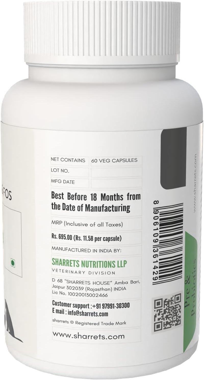 Sharrets Pre and Probiotics Immunity Digestive Gut Health Supplement for Dogs/Pets, 60 Capsules - Image 5