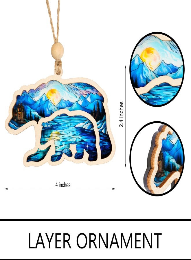 MAILAMCRAFT Mama Bear Suncatcher Effect Ornament with Story Card, Mama Bear Decorations, Mothers Day for Mom from Kids Son Daughter, The Mighty Matriarch Bear and Cub Ornaments, Motherhood Gift - Image 2