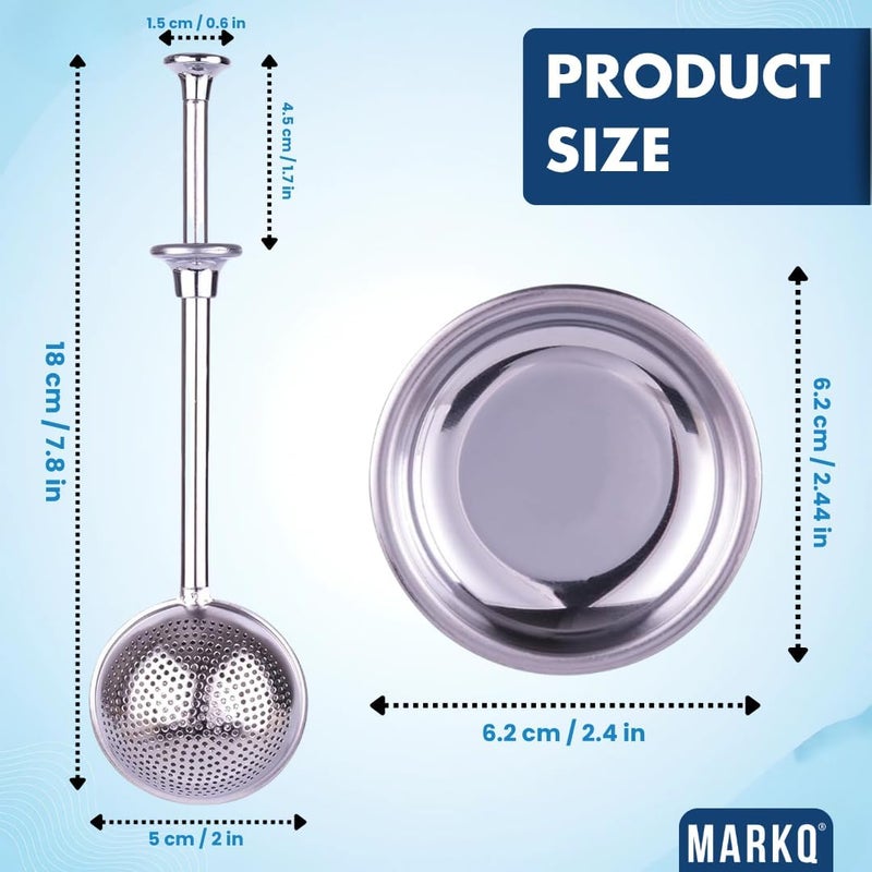 MARKQ Dusting Wand for Sugar, Flour and Spices – 18/8 Stainless Steel, Spring-Operated Handle for One-Handed Operation – Professional Baking Tool – Pack of 1 - Image 3