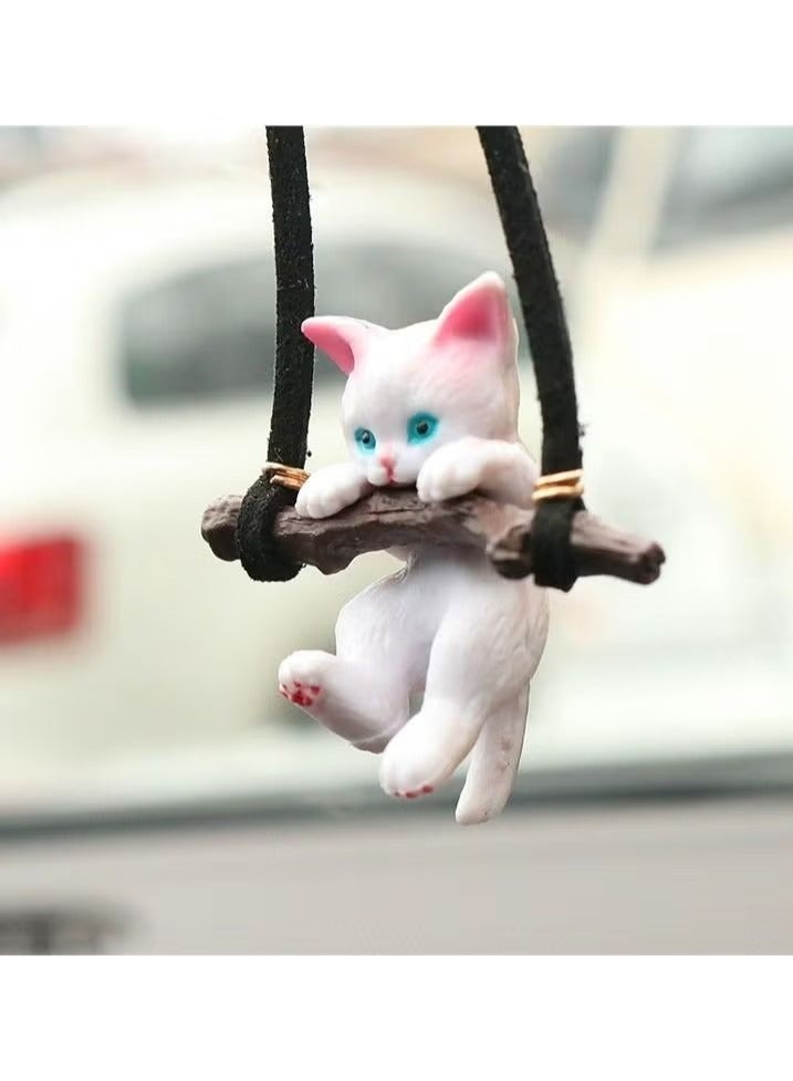 Generic Car Interior Hanging Ornaments And Pendants, Cat Car Decoration for Rearview Mirror Hanging, Simple Car Interior Accessories for Decoration Cat Hanging Ornament Car  - Image 4