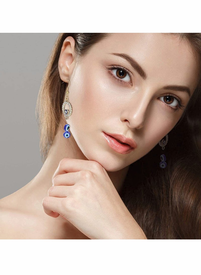 Excefore Evil Eye Beads Evil Eye Handmade Resin Beads, Charms Round Evil Eye Spacer Beads Handmade Beads for DIY Jewelry Bracelet Earring Necklace Craft Making, 15 Colors (750 Pcs) - Image 2