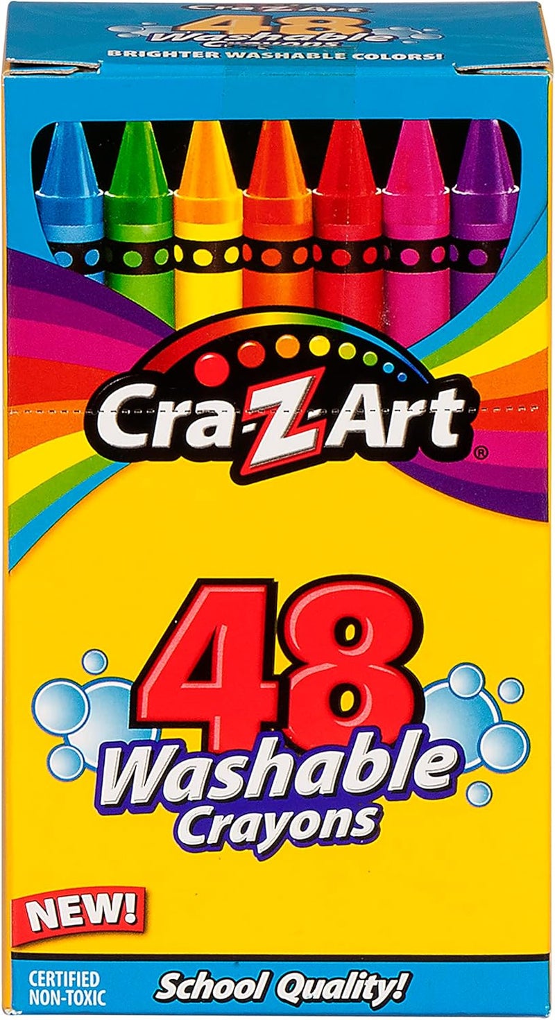 CrazArt Washable Classic Crayons, Assorted Colors, Pack Of 48 Crayons - Image 1