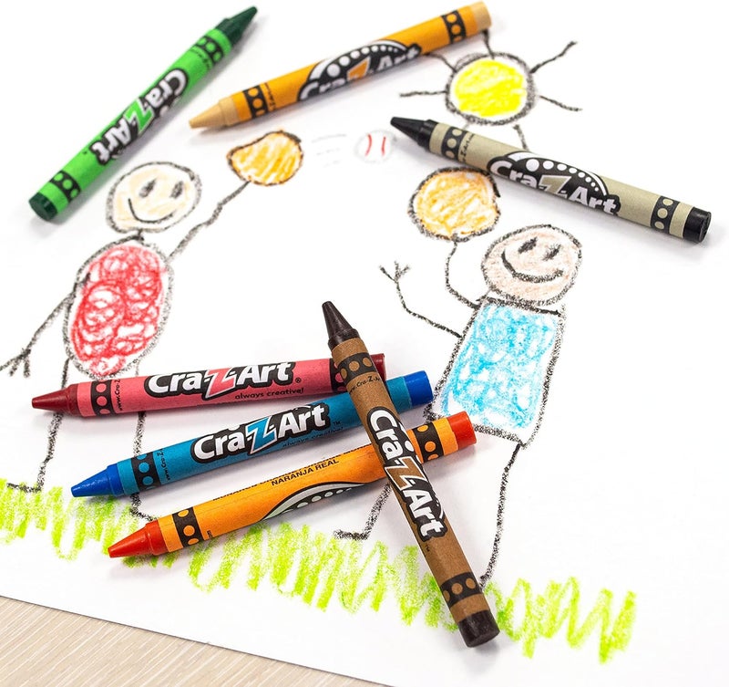 CrazArt Washable Classic Crayons, Assorted Colors, Pack Of 48 Crayons - Image 4