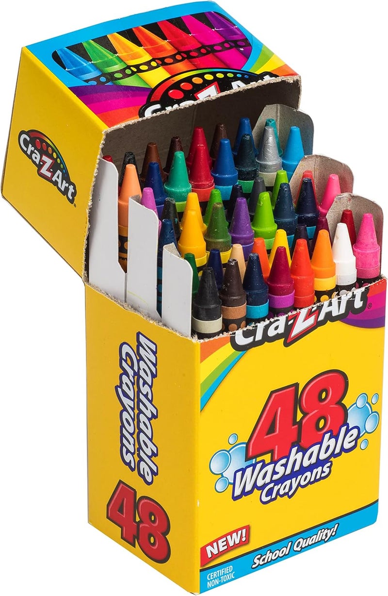 CrazArt Washable Classic Crayons, Assorted Colors, Pack Of 48 Crayons - Image 2