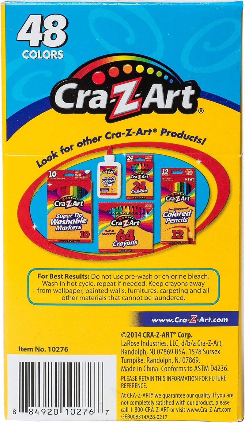 CrazArt Washable Classic Crayons, Assorted Colors, Pack Of 48 Crayons - Image 3