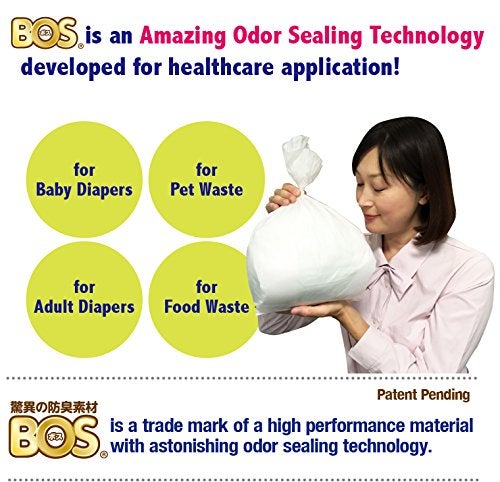 BOS Amazing Odor Sealing Disposable Bags for Diapers, Ostomy Bags, Pet Waste or any Sanitary Product Disposal -Durable and Unscented [Size:L, Color:White] (60 count, Pack of 1) - Image 2