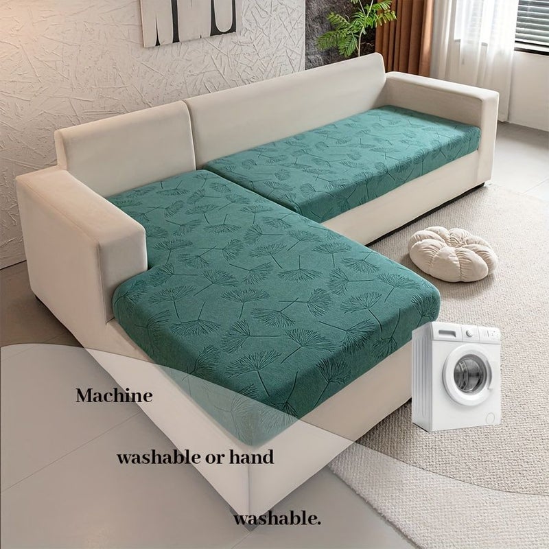 Light Gray 2 Piece Stretch Sofa Cover Set With One Piece Installation Conceals Imperfections Machine Washable Pet Friendly Skin Friendly Breathable - Image 4