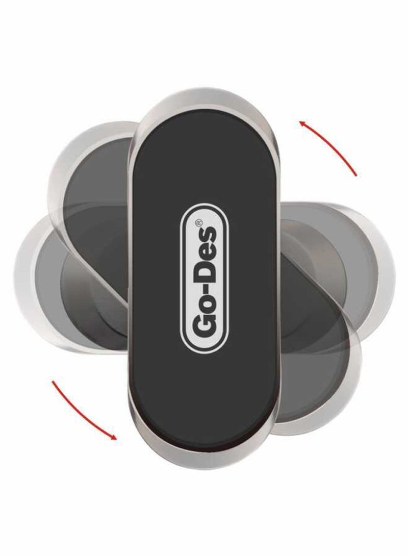 GO-DES 360 Degree Adjustable Magnetic Universal Phone Holder Dashboard Mount Magnetic Phone Holder For Car Dashboard 360 Rotation Hands Free Car Phone Holder Mount - Image 1