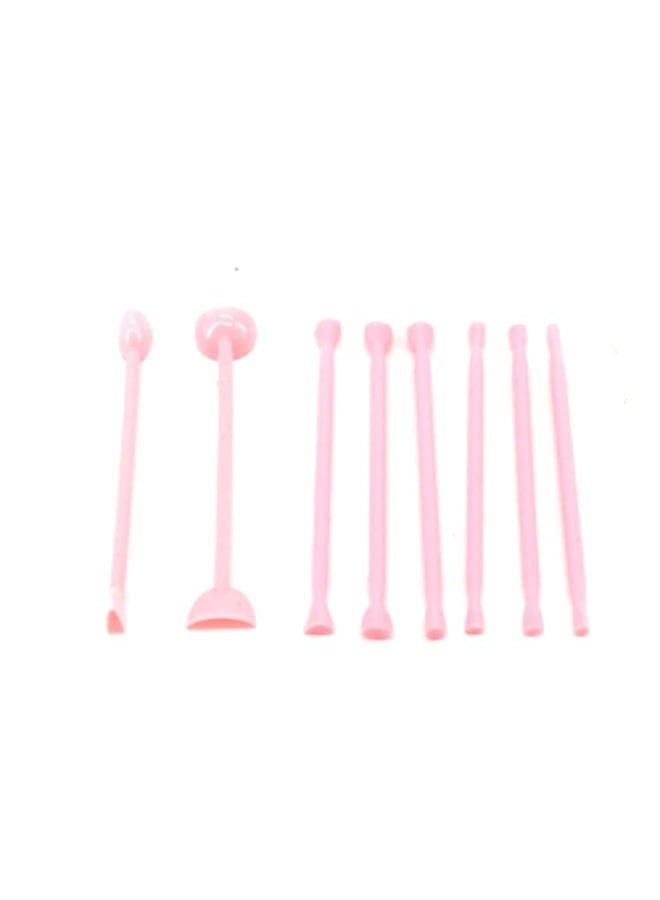 Pokinge 8Pcs Fondant Cake Carving Tools,Eye Mould Tools Kit Plastic Sugarcraft Fondant Cutter Cake Decorating Mould Wrinkle Printing Mould Cake Decorating Tool - Image 1