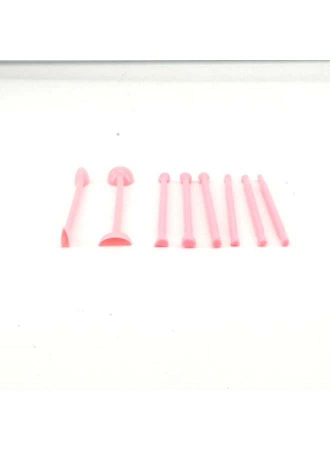 Pokinge 8Pcs Fondant Cake Carving Tools,Eye Mould Tools Kit Plastic Sugarcraft Fondant Cutter Cake Decorating Mould Wrinkle Printing Mould Cake Decorating Tool - Image 2