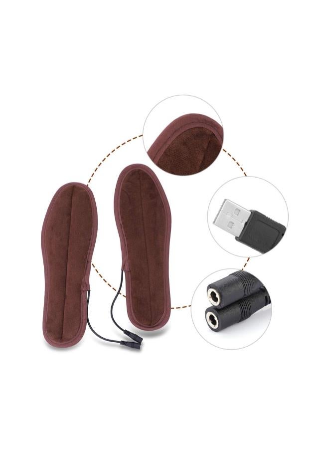 Heated Insoles, USB Heating Insoles Boots Insoles Shoe Insoles Sports Awards Boots Shoes Sneaker Ice Fishing for Hiking Camping(39-40) - Image 2
