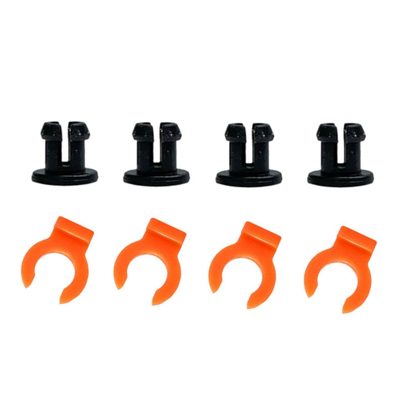 Black Bowden Tube Fittings 4mm Quick Release Pneumatic Adapters PTFE Pipe Claw Buckles 4 Pair - Image 2