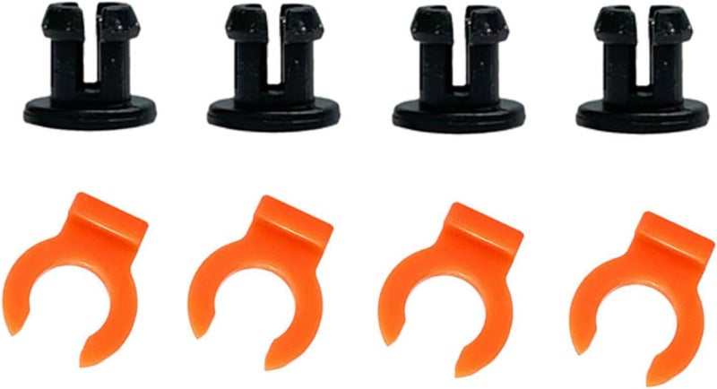 Black Bowden Tube Fittings 4mm Quick Release Pneumatic Adapters PTFE Pipe Claw Buckles 4 Pair - Image 1