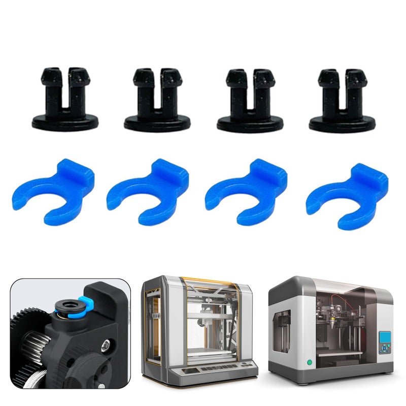 Black Bowden Tube Fittings 4mm Quick Release Pneumatic Adapters PTFE Pipe Claw Buckles 4 Pair - Image 3