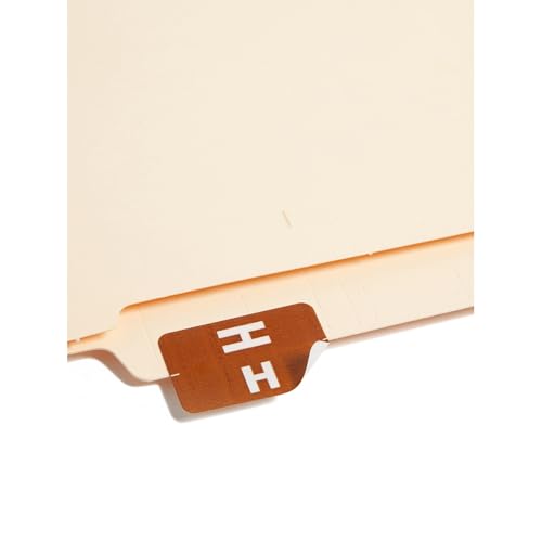 Smead AlphaZ ACCS Color-Coded Alphabetic Label H, Brown, 100 Labels per Pack (67178) - Image 3
