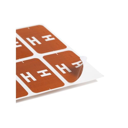 Smead AlphaZ ACCS Color-Coded Alphabetic Label H, Brown, 100 Labels per Pack (67178) - Image 4