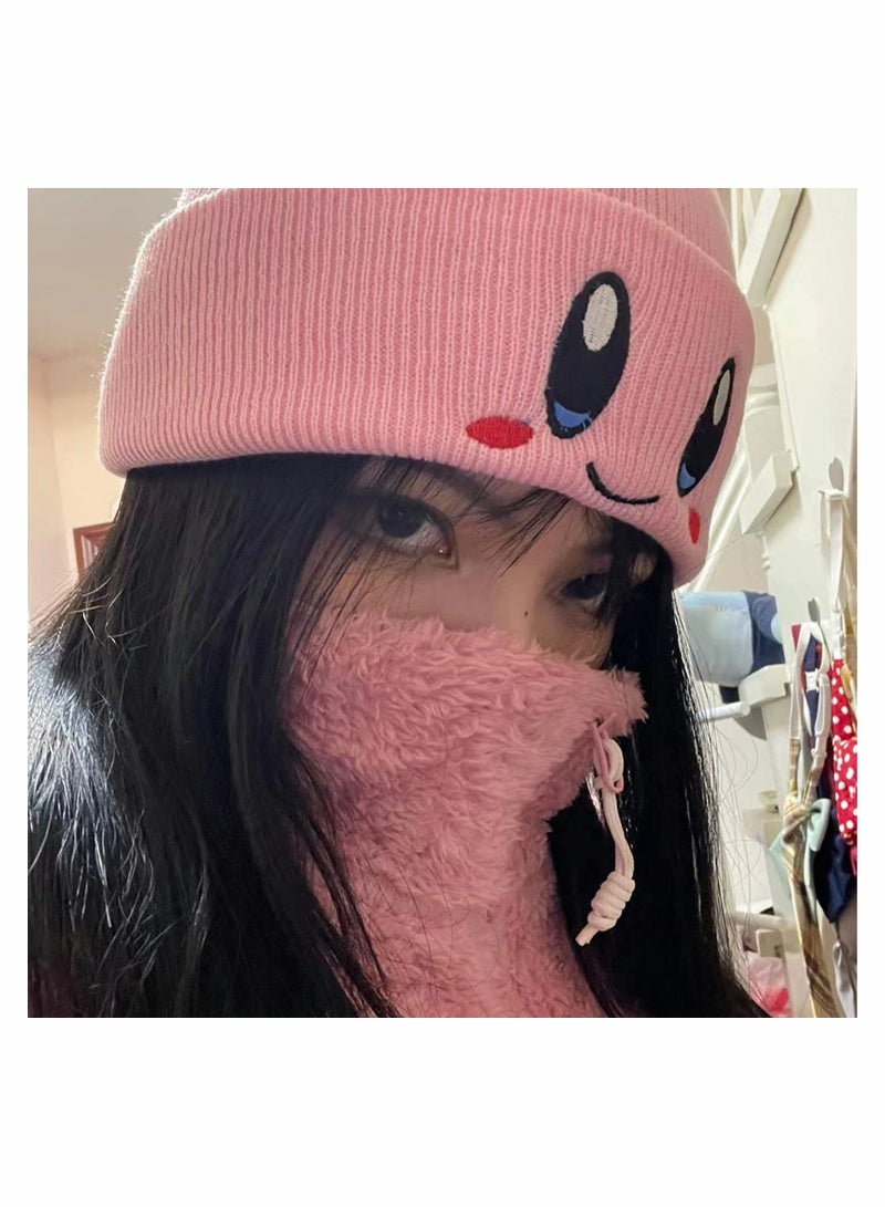 lovely Daily Beanie Anime Knit Hats Kawaii Slouchy Warm Cap Soft Headwear Winter Knitted Hedging Cap for Women Men - Image 4