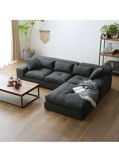 4 Seater L-shape Sofa 80x160x85x230 Cm - Grey