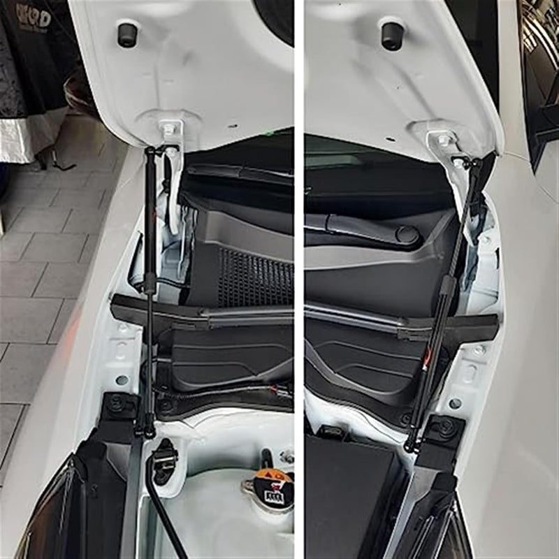 DEMULAX Red Carbon Fiber Hood Struts for Kia Ceed 2018-2023 - Image 5