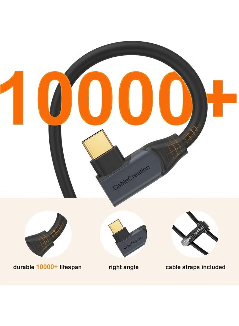 كابل كرييشن كابل توصيل بطول 16 قدمًا متوافق مع Meta Quest Pro/Quest 2، كابل USB إلى USB C 3.1 من CableCreation بسرعة عالية 5 جيجابت في الثانية، ملحقات سماعات الواقع الافتراضي، كابل توصيل الكمبيوتر الشخصي للألعاب بطول 5 أمتار، أسود - Image 4
