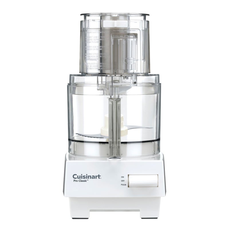Cuisinart معالج الطعام كويزينارت 7 كوب برو كلاسيك 600 واط مفرمة خضار خلاط لفرم وتقطيع وتفتيت وعجن العجين DLC10SYP1 أبيض