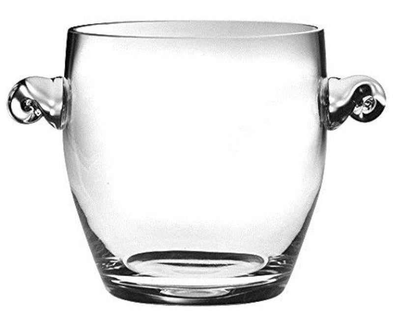 Barski Glass Ice Bucket Wine Cooler  8 H  Glass  with 2 Handles  Clear  Made in Europe
