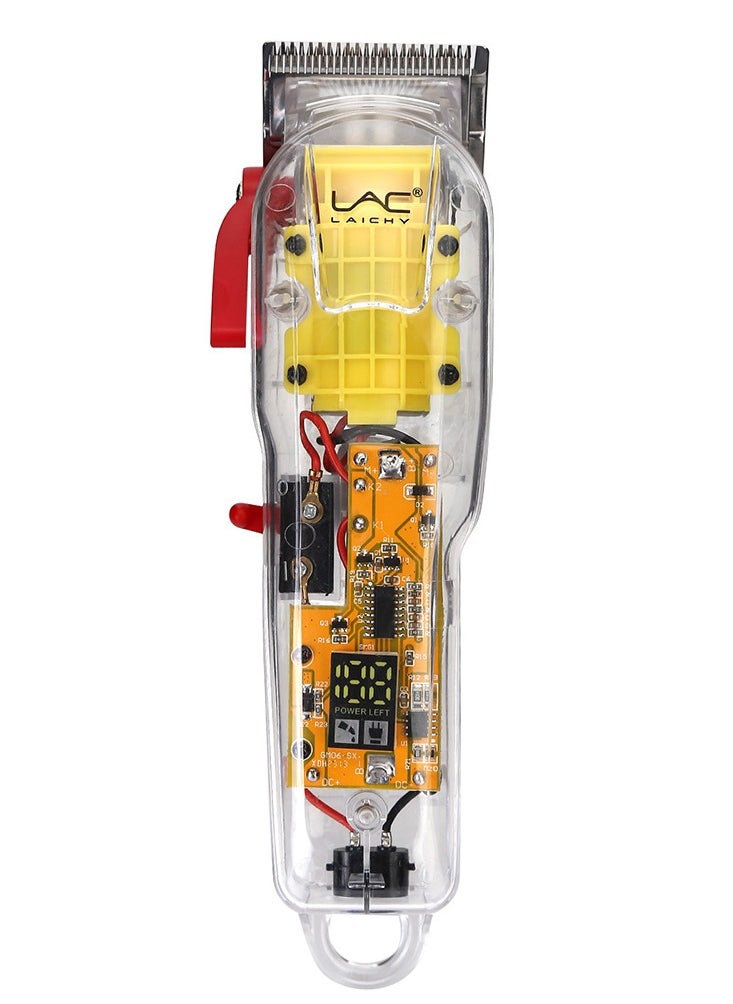 LAC LAICHY Hair Trimmer for Men,5 in 1 Mens Beard Grooming Kit,Transparent shell, LED displays battery level，Electric Nose Hair Trimmer for Beard, Head, Face and Body, Cordless Hair Clipper Low Noise Design USB Rechargeable  - Image 2