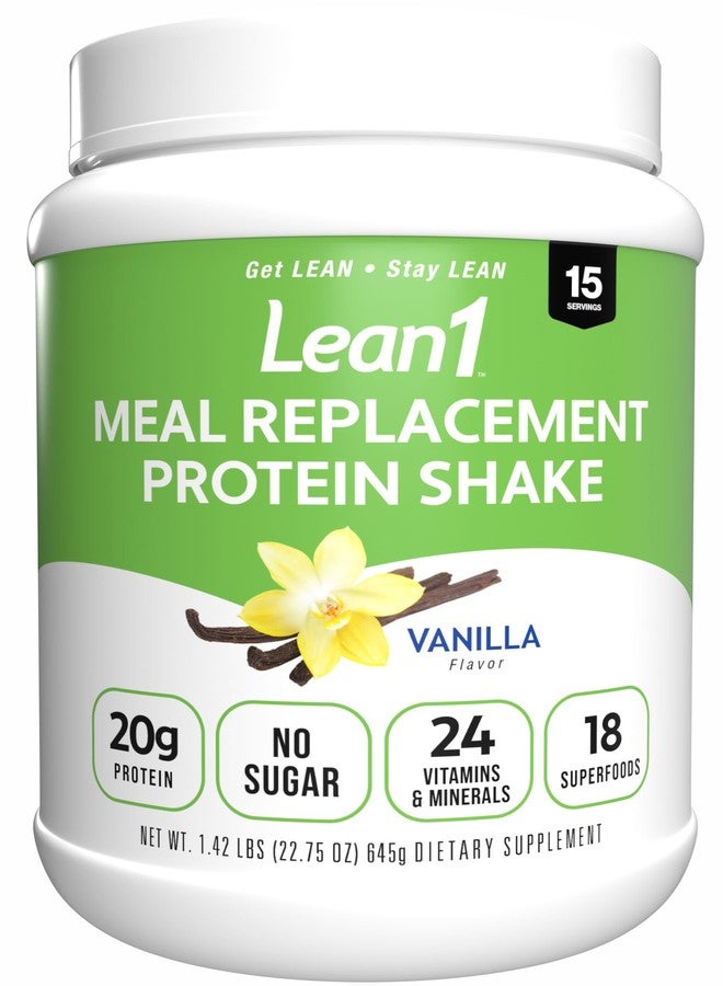 N53 Lean1 Meal Replacement Protein Powder, Vanilla Flavor, 15 Serving tub, No Sugar Added - Image 1