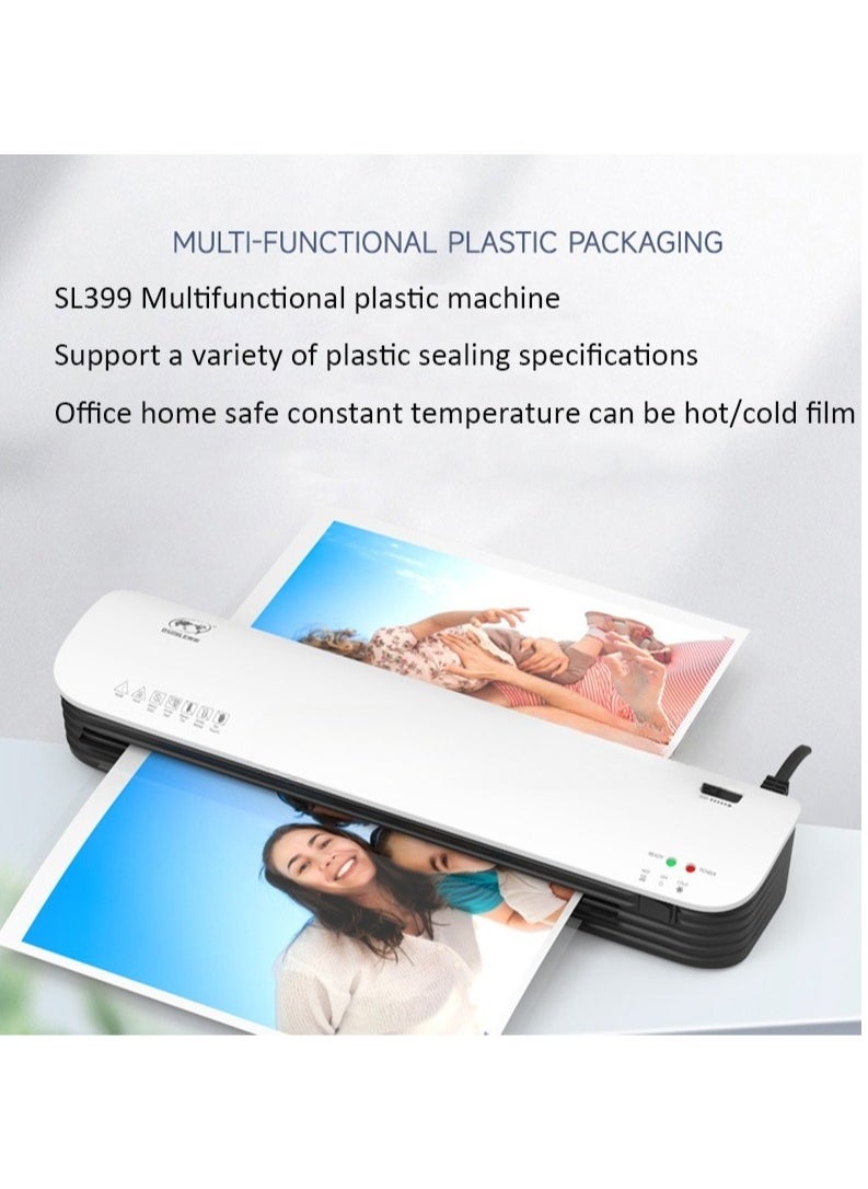 OSMILE - SL399 Hot And Cold Laminating Machine, Laminator Machine A4 A5 A6 for Home School Office Use, 2 Roller System Thermal Laminator with 15 Laminating Pouches - Image 1