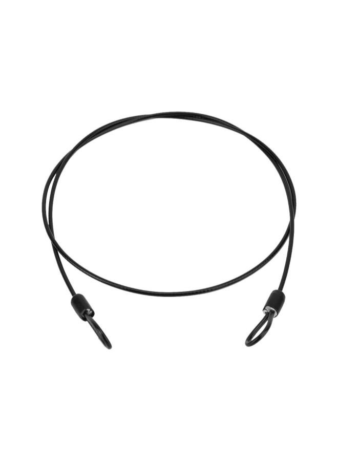 WYBOT Security Steel Cable, Double Looped Stainless Steel Security Lock Cable for , Loop Cable Scooter Lock(Black ) 