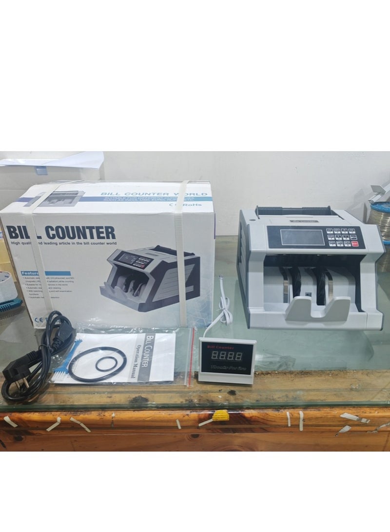 Money Counter Machine with Value Bill Count, Cash Counting Machine for USD/EURO etc with UV/MG/IR/DD Detection, Bill Counter with Large LCD Display - Image 5