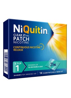 NiQuitin Invisible Nicotine Patch 21 mg   for 2 Weeks Treatment  - Image 1