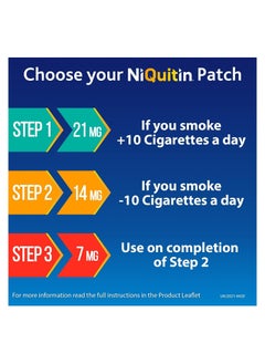 NiQuitin Invisible Nicotine Patch 21 mg   for 2 Weeks Treatment  - Image 3