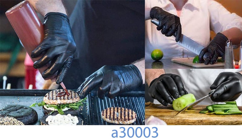 الكيان جوانتي فينيل من المطاط الخالي من المساحيق، عبوة من 100 قطعة للاستعمال مرة واحدة، لون أسود مقاس S من ايه 30003 - Image 3