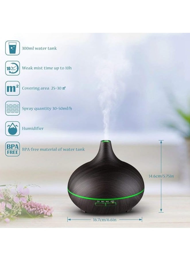 Doma Essential Oil Diffuser 550ml, Ultrasonic Aroma Humidifier with 7 Color LED, Remote Control and Auto Shut Off Function when Water Runs Out