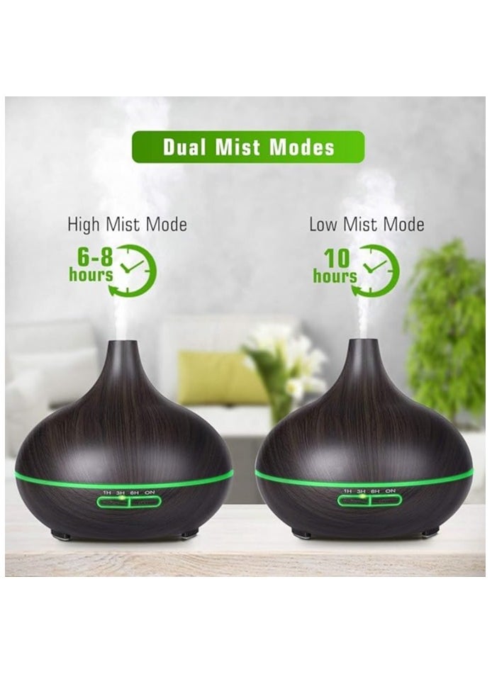 Doma Essential Oil Diffuser 550ml, Ultrasonic Aroma Humidifier with 7 Color LED, Remote Control and Auto Shut Off Function when Water Runs Out
