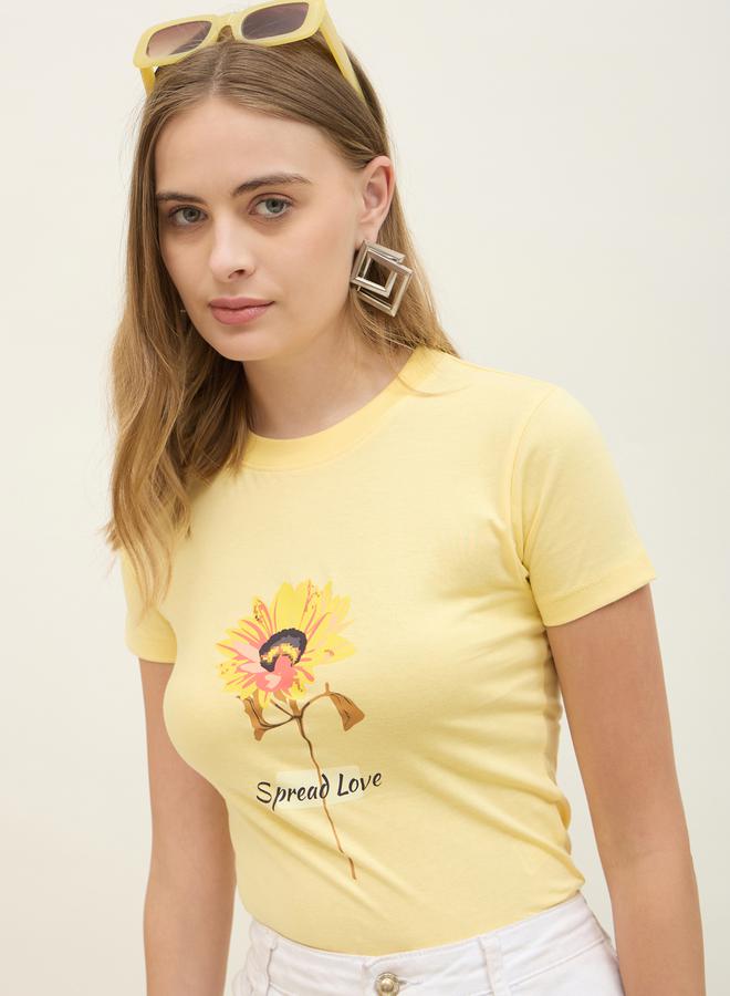 Styli Graphic Print Short Sleeve Fitted T-Shirt - Image 4