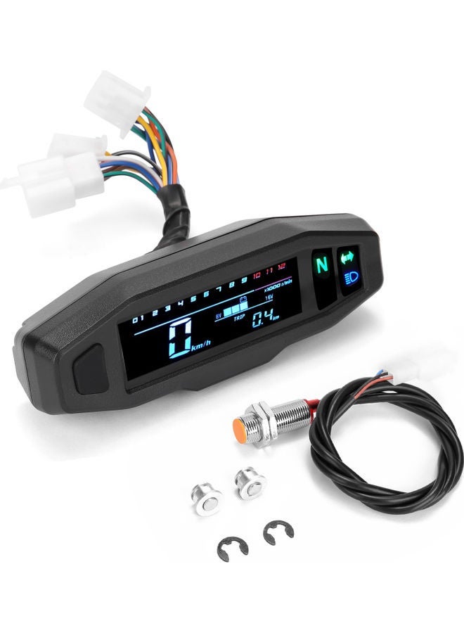 NIBEMINENT Mini Universal LCD Digital Motorcycle Speedometer - Image 1