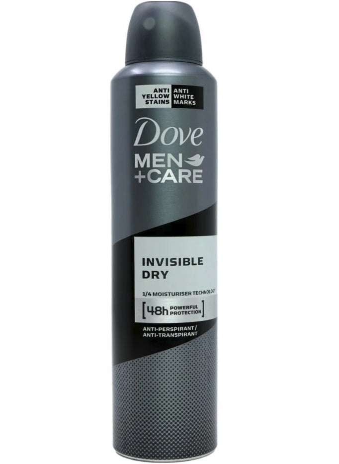 Dove Pack Of 2 Dove Deodorant Spray Men Care Invisible 250 ml  - Image 3