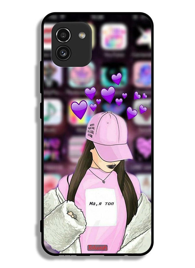 Tolwak - Samsung Galaxy A03 Protective Case Cover Anti Social Club - Image 1