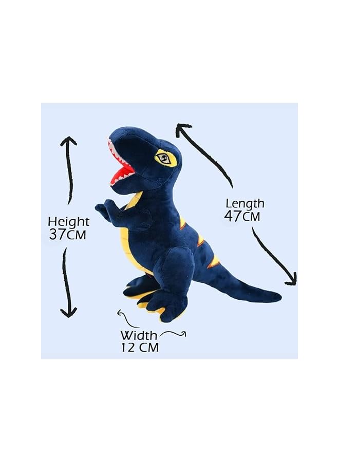 The Bros Dinosaur Plush Toy, T-Rex Stuffed Animal Pillow, 47cm Soft Dinosaur Plush Cushion, Cute Plush Toys for Baby Kids, Dinosaur Plushie Gift for Boys Girls, Cuddly T-Rex Pillow for Room Decor - Image 2