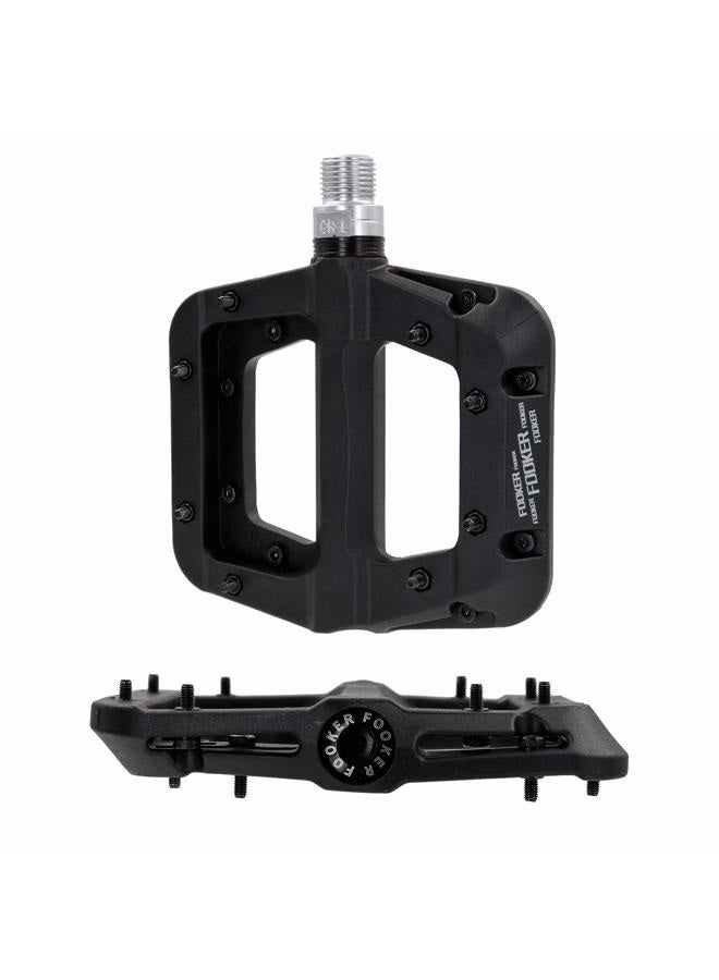 FOOKER MTB Pedals Mountain Bike Pedals 3 Bearing Non-Slip Lightweight Nylon Fiber Bicycle Platform Pedals for BMX MTB 9/16" - Image 3