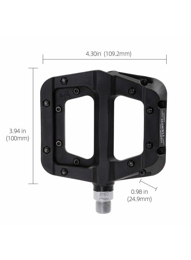 FOOKER MTB Pedals Mountain Bike Pedals 3 Bearing Non-Slip Lightweight Nylon Fiber Bicycle Platform Pedals for BMX MTB 9/16" - Image 5
