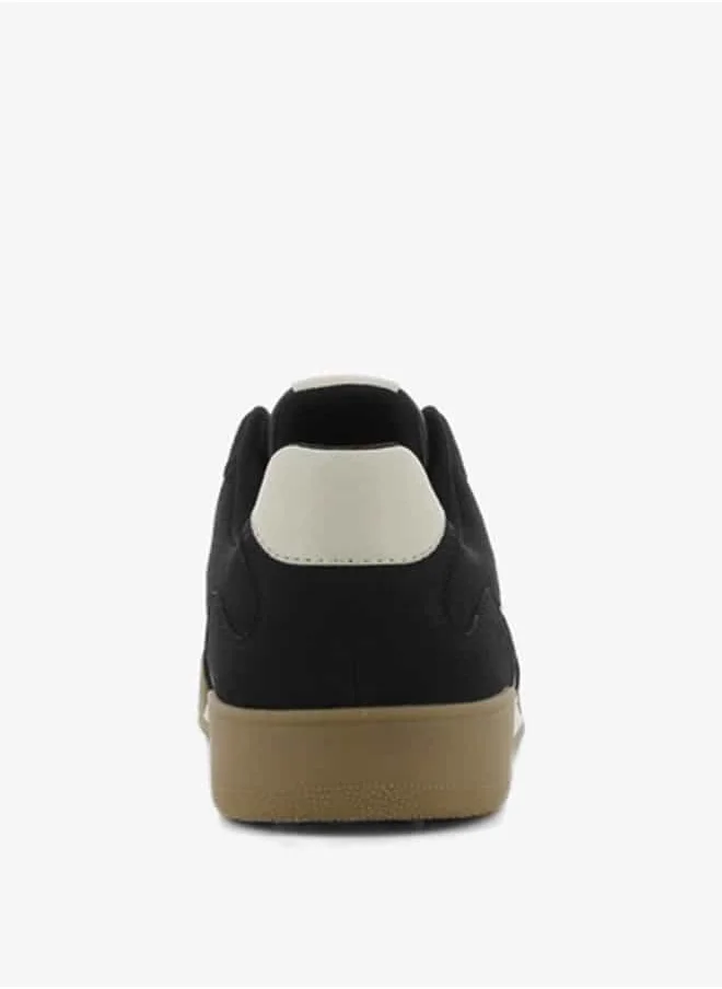 SJ Men's Panelled Sneakers with Lace-Up Closure