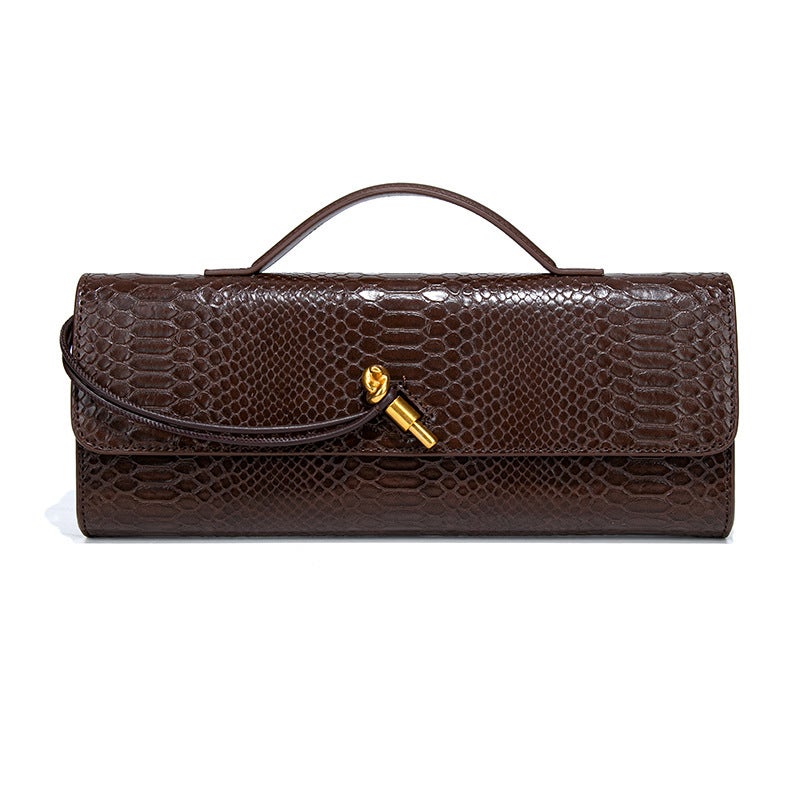 Selling Snakeskin Handmade Woven Bag Fashion High-End Niche Banquet Women'S Shoulder Bag - Image 1