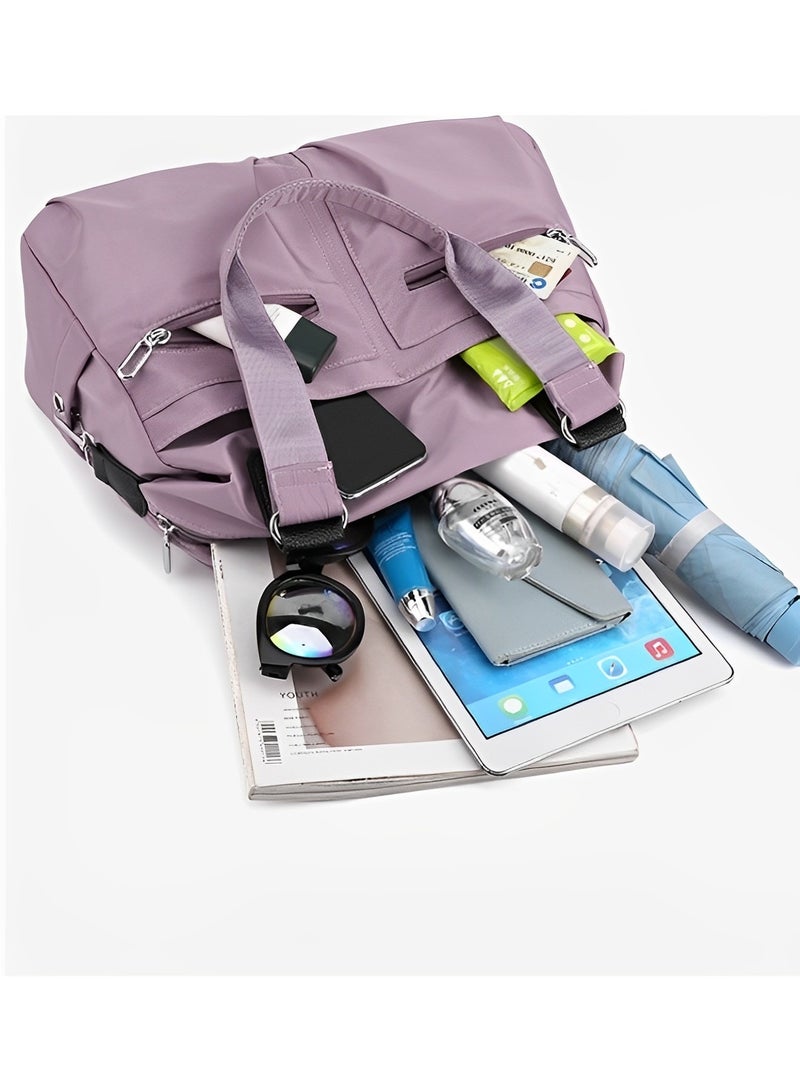 ريوكل حقيبة قماشية مقاومة للماء من النايلون متعددة الجيوب وحقيبة كتف للكمبيوتر المحمول وحقيبة عمل ومحفظة وحقائب يد للنساء والرجال - Image 3